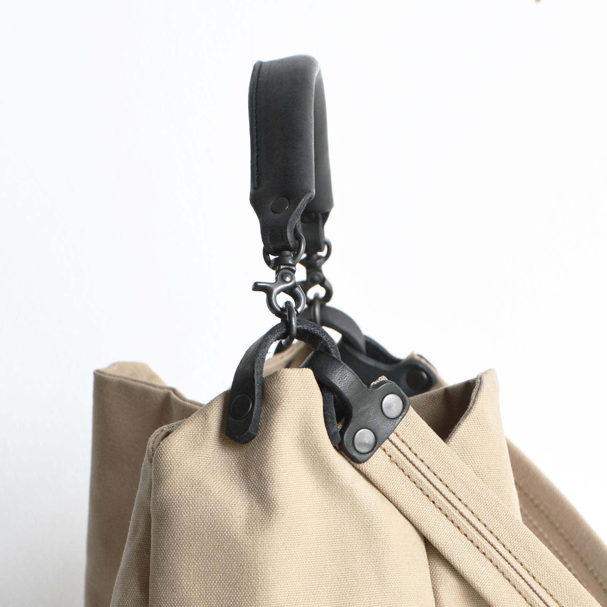 DUPEAURT/デュポー/本ヌメ革ハンドルの付いた2wayワンショルダーバッグ/防水綿帆布/A4対応/カーキベージュ | 11枚目