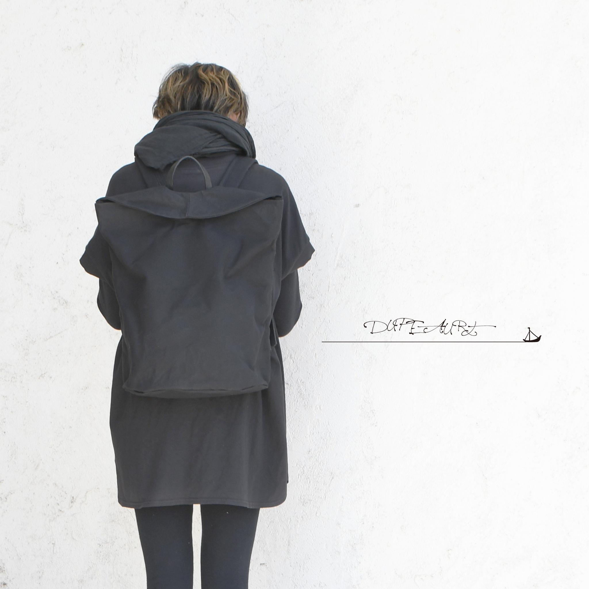 DUPEAURT/デュポー/普段使いも出来る仕事リュック/パラフィン防水帆布/ノートブック/ブラック | 2枚目