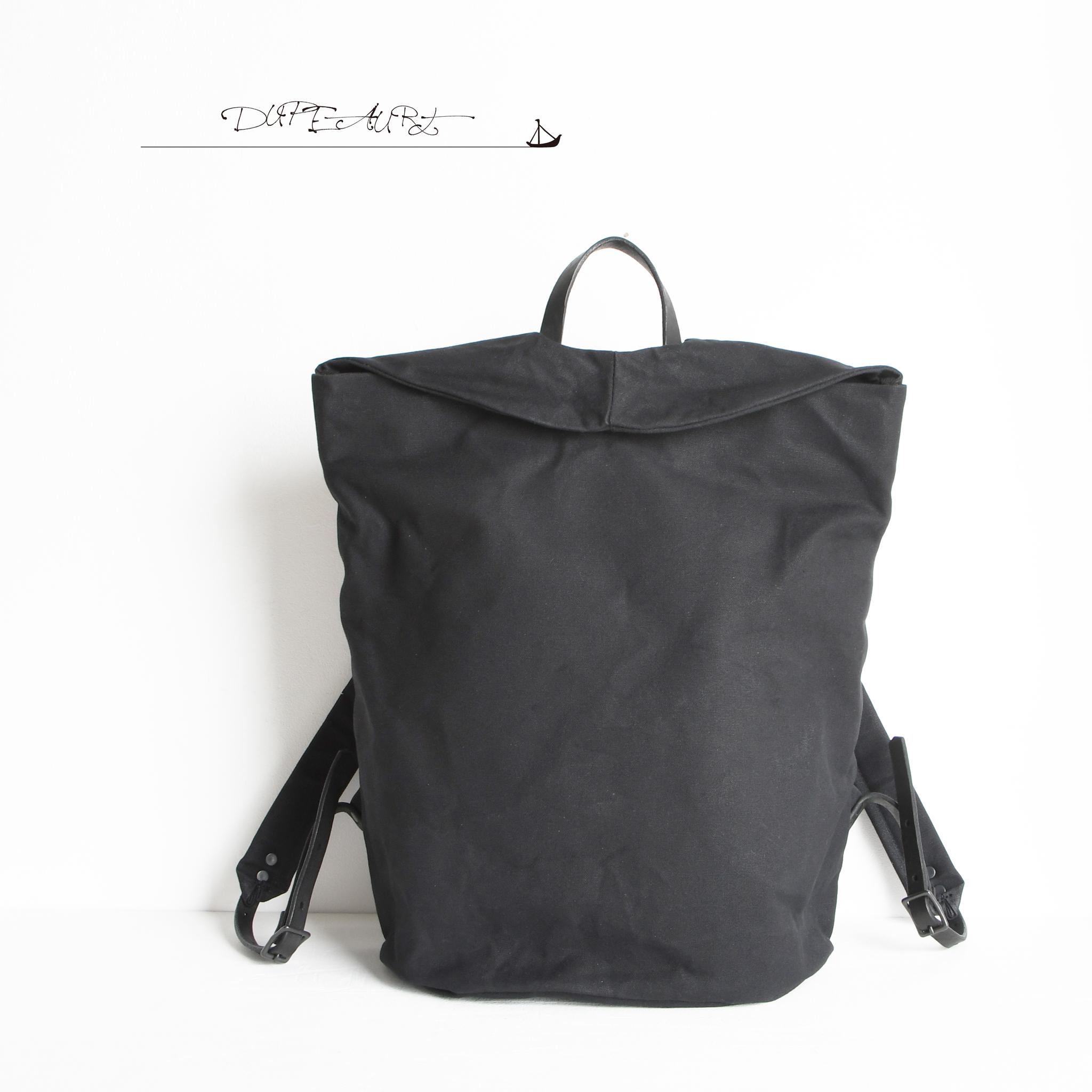 DUPEAURT/デュポー/普段使いも出来る仕事リュック/パラフィン防水帆布/ノートブック/ブラック | 5枚目