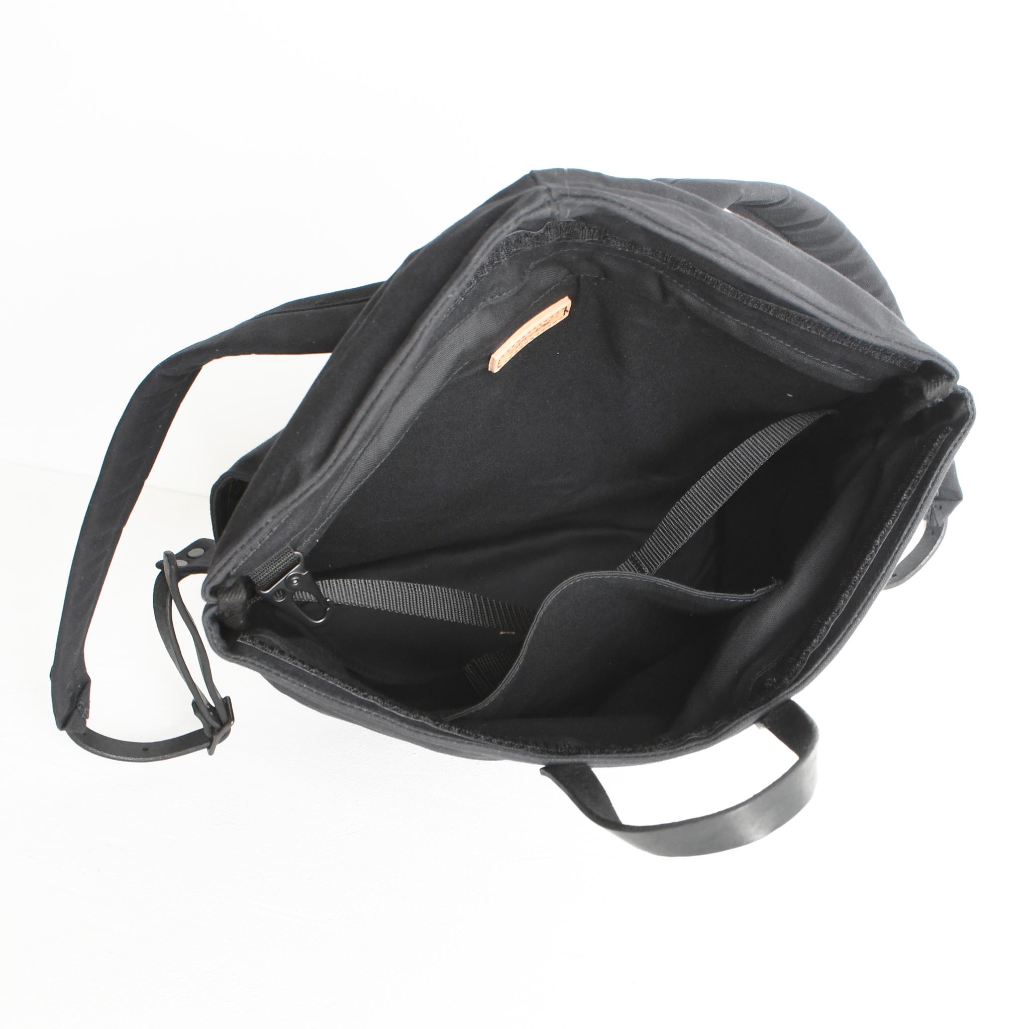 DUPEAURT/デュポー/普段使いも出来る仕事リュック/パラフィン防水帆布/ノートブック/ブラック | 14枚目