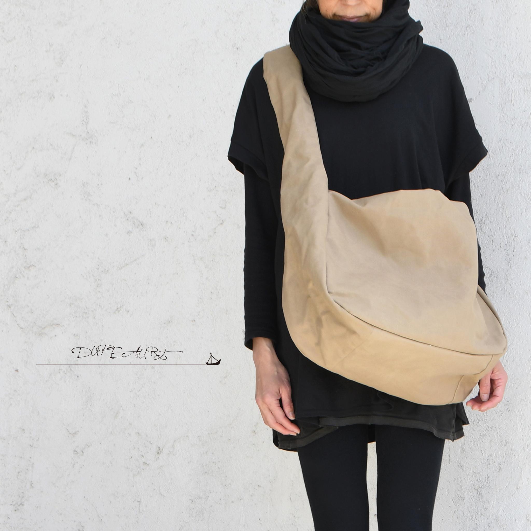 DUPEAURT/デュポー/手持ちも出来る3wayショルダーバッグ/パラフィン防水綿帆布/大容量/カーキベージュ | 3枚目