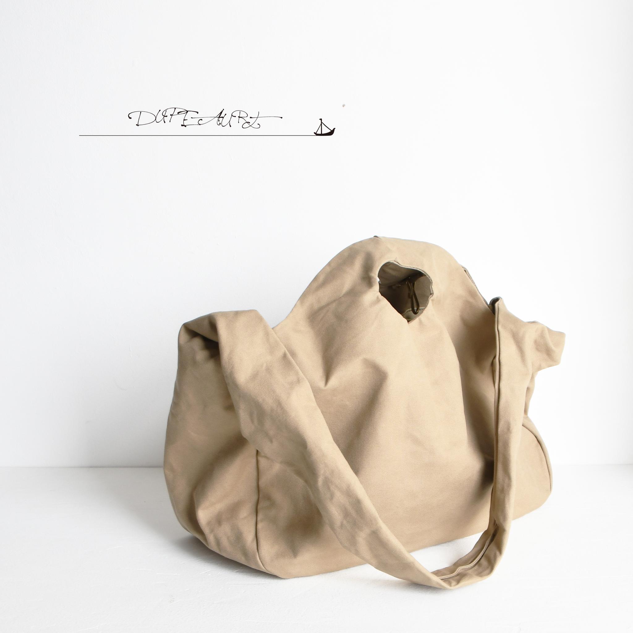 DUPEAURT/デュポー/手持ちも出来る3wayショルダーバッグ/パラフィン防水綿帆布/大容量/カーキベージュ | 5枚目