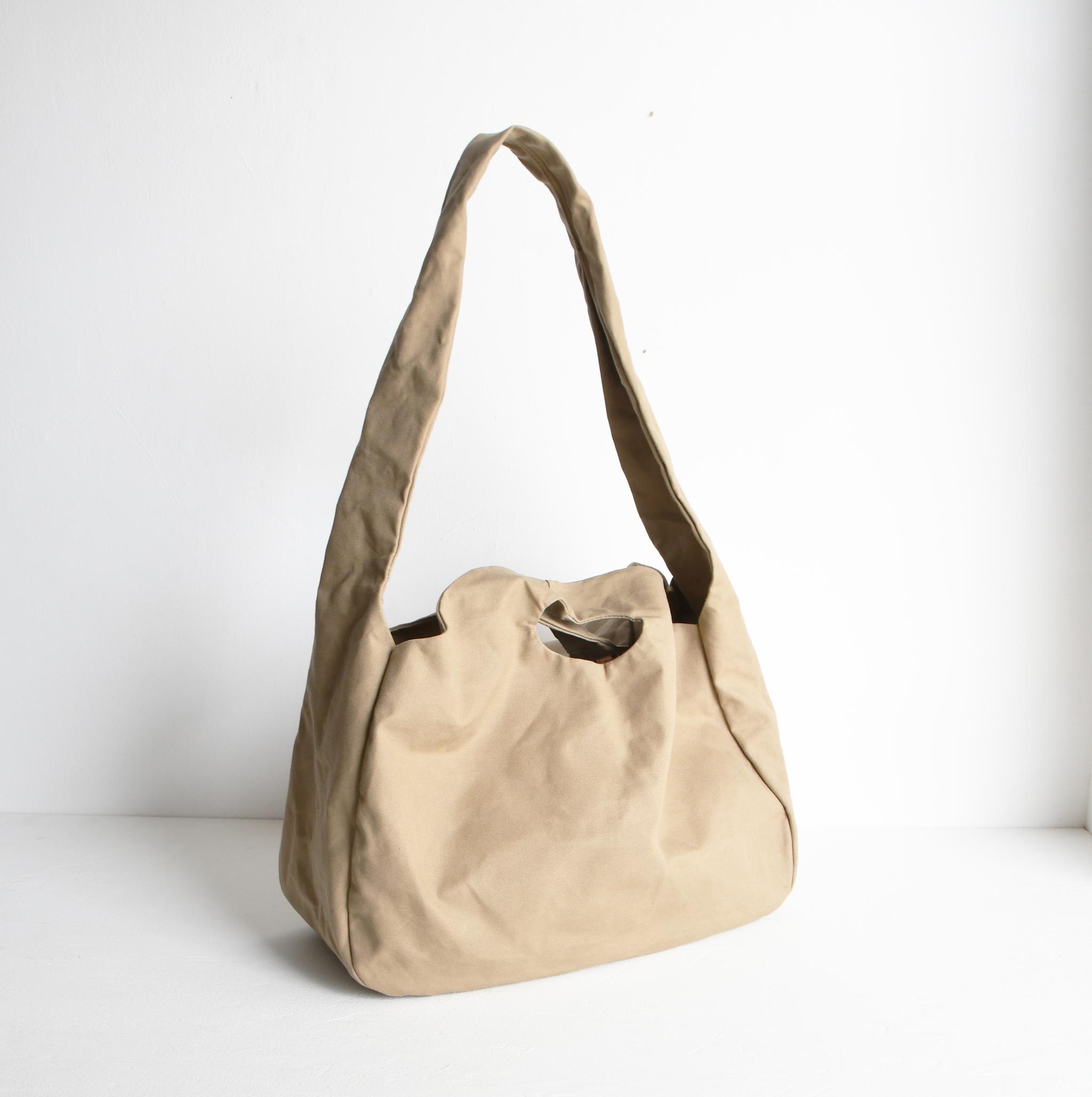 DUPEAURT/デュポー/手持ちも出来る3wayショルダーバッグ/パラフィン防水綿帆布/大容量/カーキベージュ | 7枚目