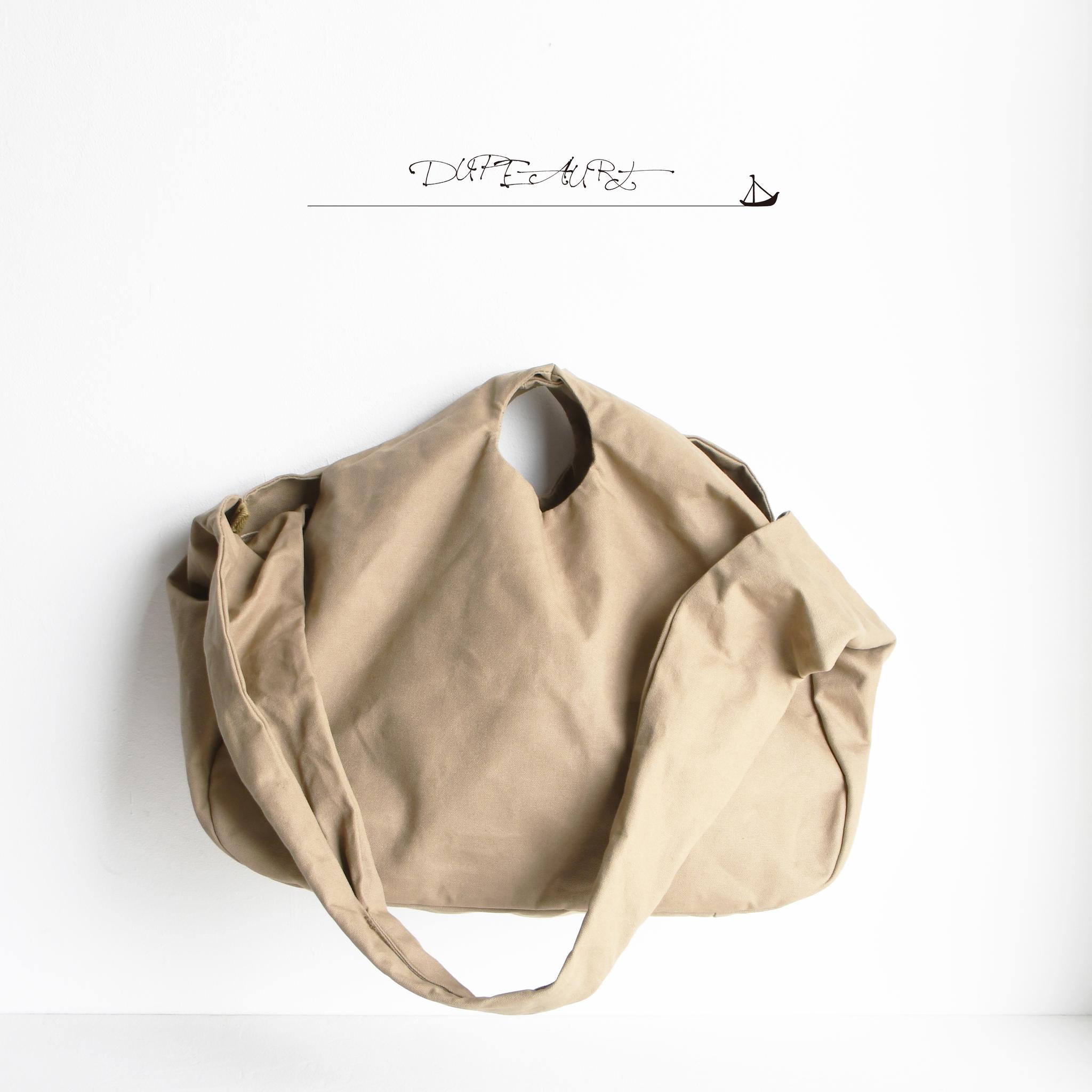 DUPEAURT/デュポー/手持ちも出来る3wayショルダーバッグ/パラフィン防水綿帆布/大容量/カーキベージュ | 6枚目