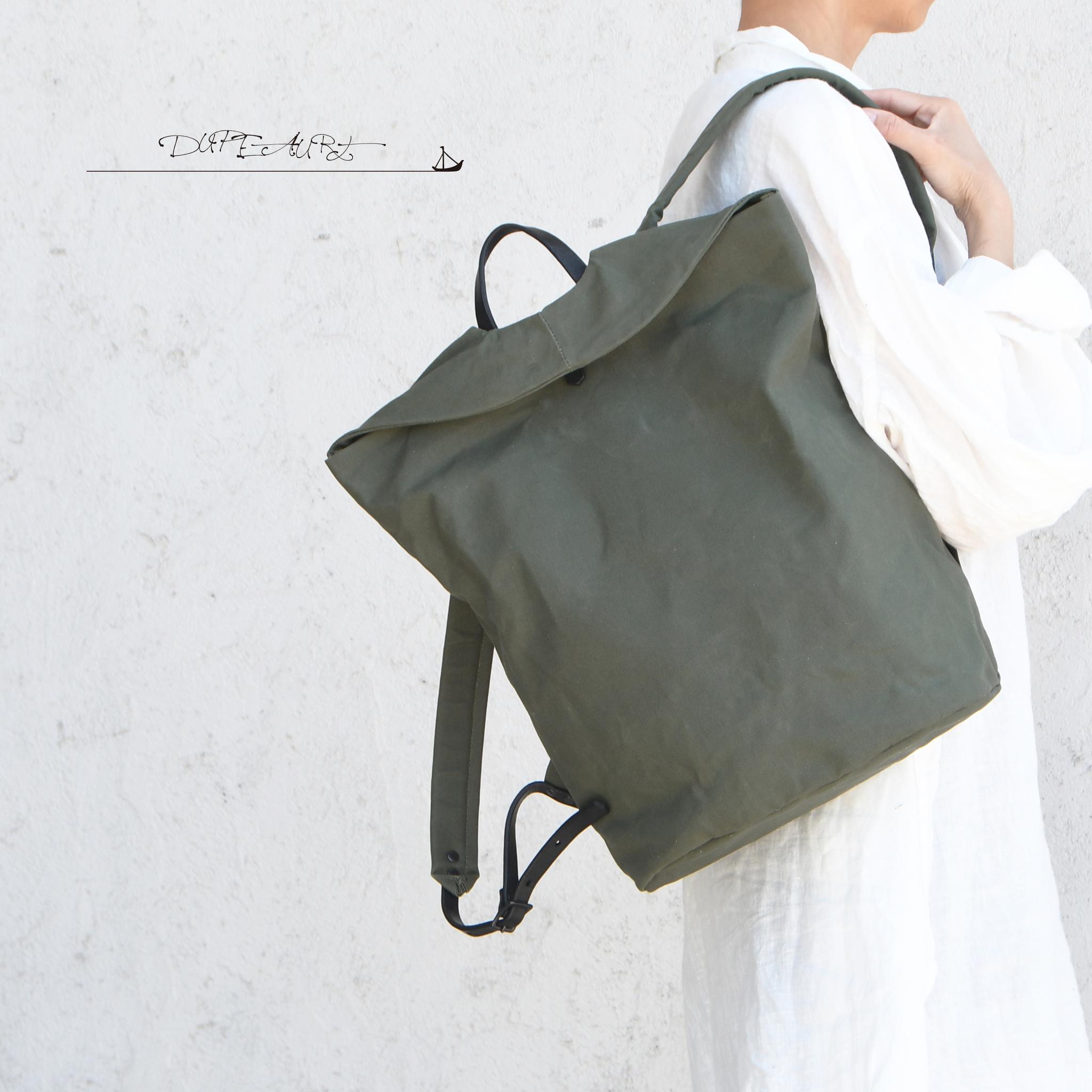 DUPEAURT/デュポー/普段使いも出来る仕事リュック/パラフィン防水帆布/ノートブック/ミリタリー | 3枚目