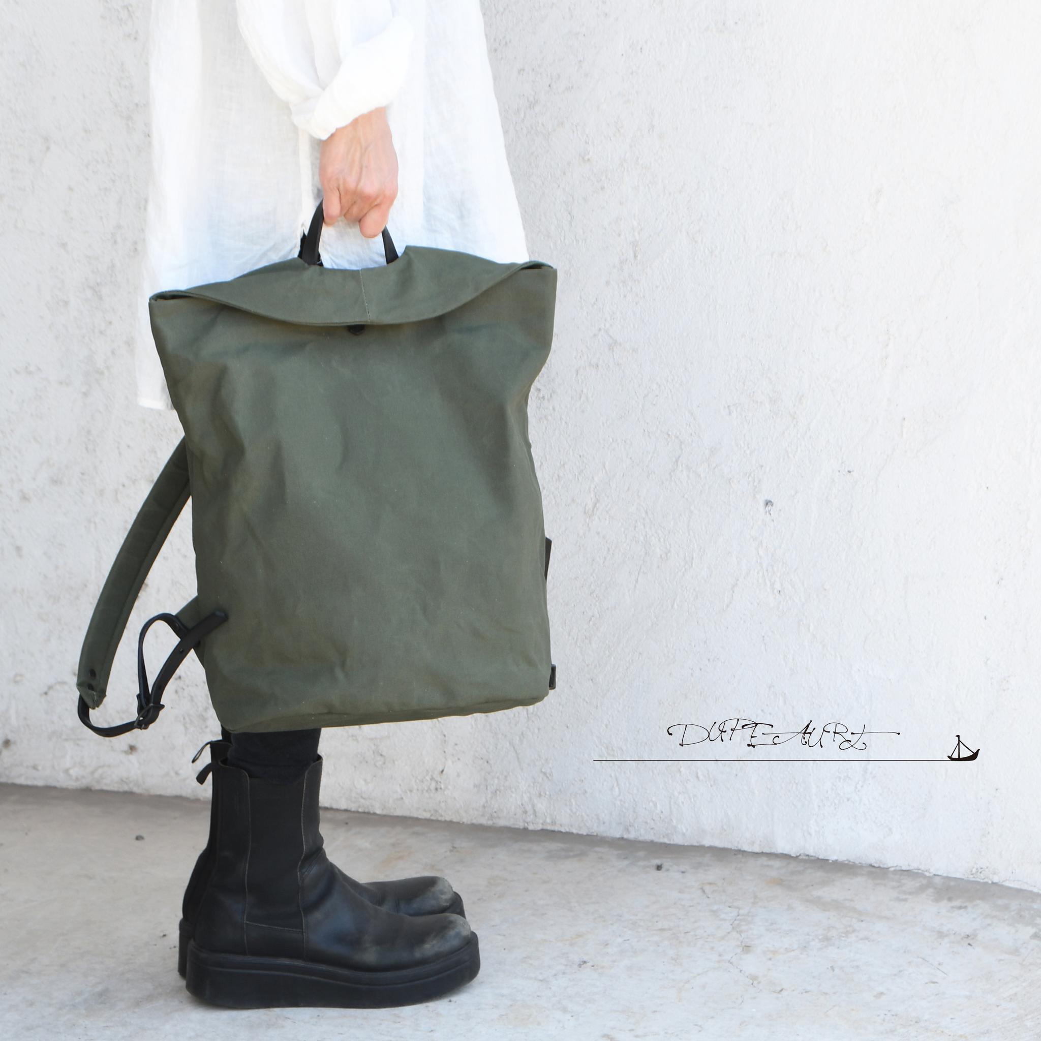 DUPEAURT/デュポー/普段使いも出来る仕事リュック/パラフィン防水帆布/ノートブック/ミリタリー | 2枚目