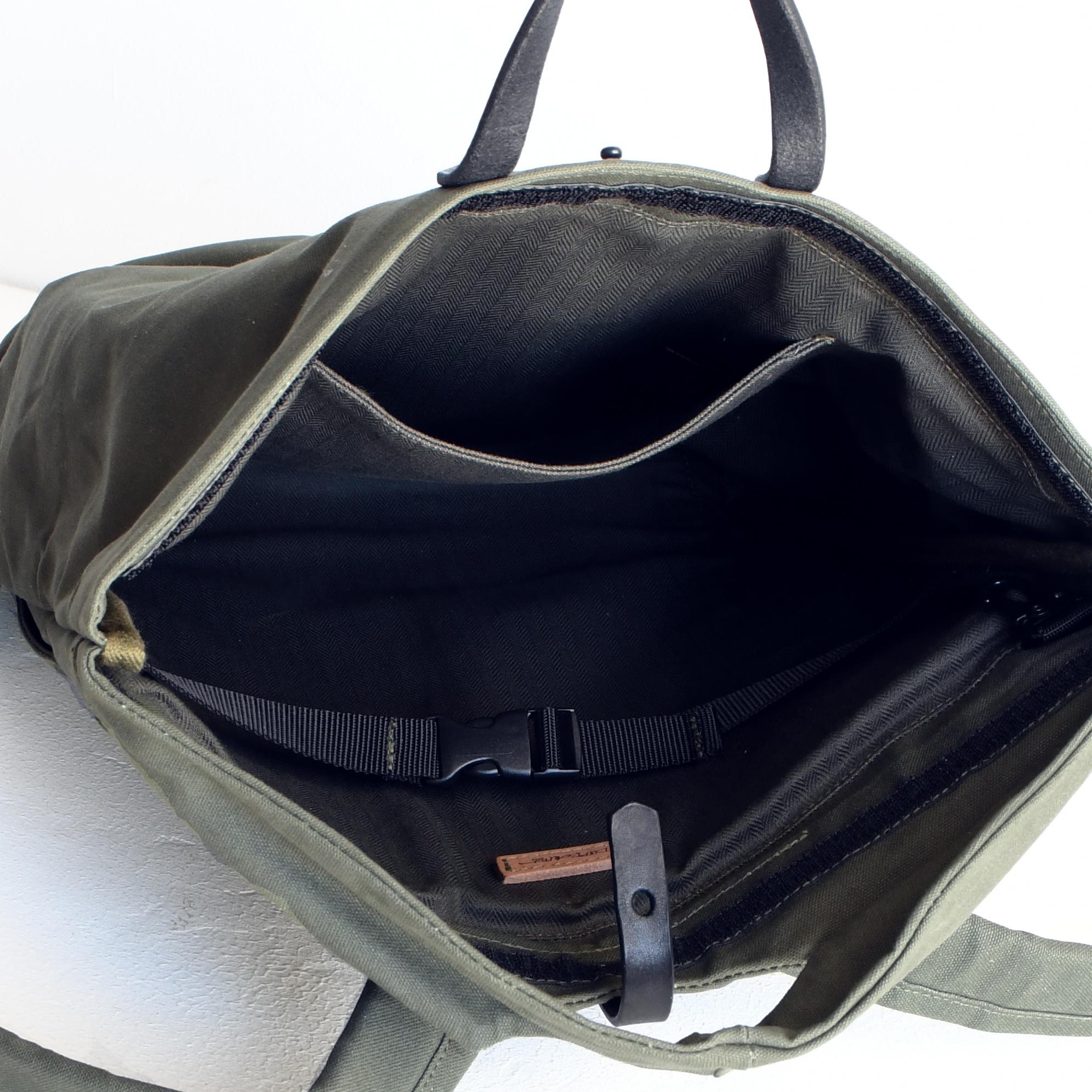 DUPEAURT/デュポー/普段使いも出来る仕事リュック/パラフィン防水帆布/ノートブック/ミリタリー | 15枚目