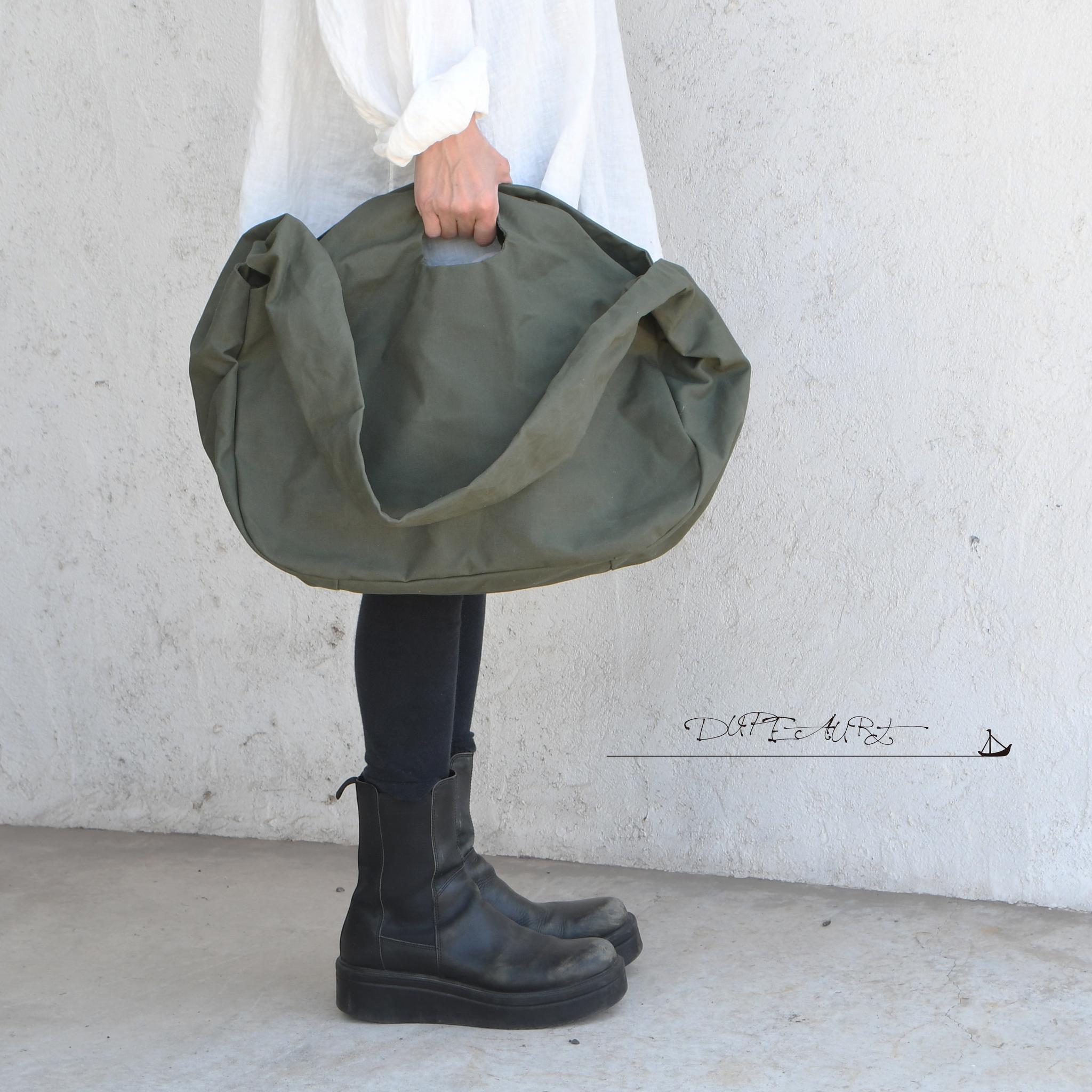 DUPEAURT/デュポー/手持ちも出来る3wayショルダーバッグ/パラフィン防水綿帆布/大容量/ミリタリー | 2枚目