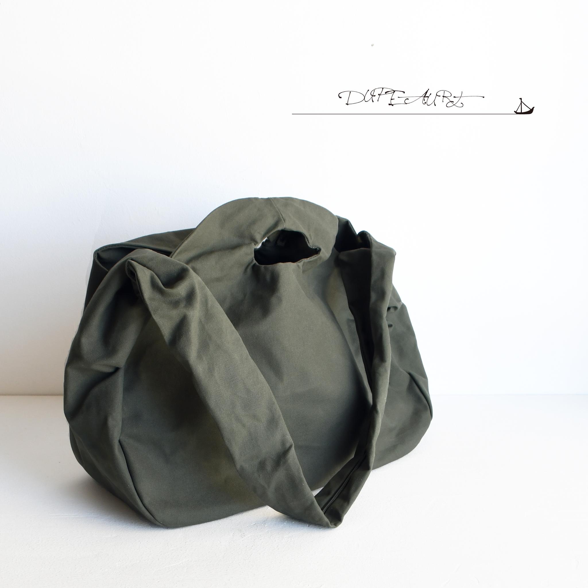 DUPEAURT/デュポー/手持ちも出来る3wayショルダーバッグ/パラフィン防水綿帆布/大容量/ミリタリー | 7枚目