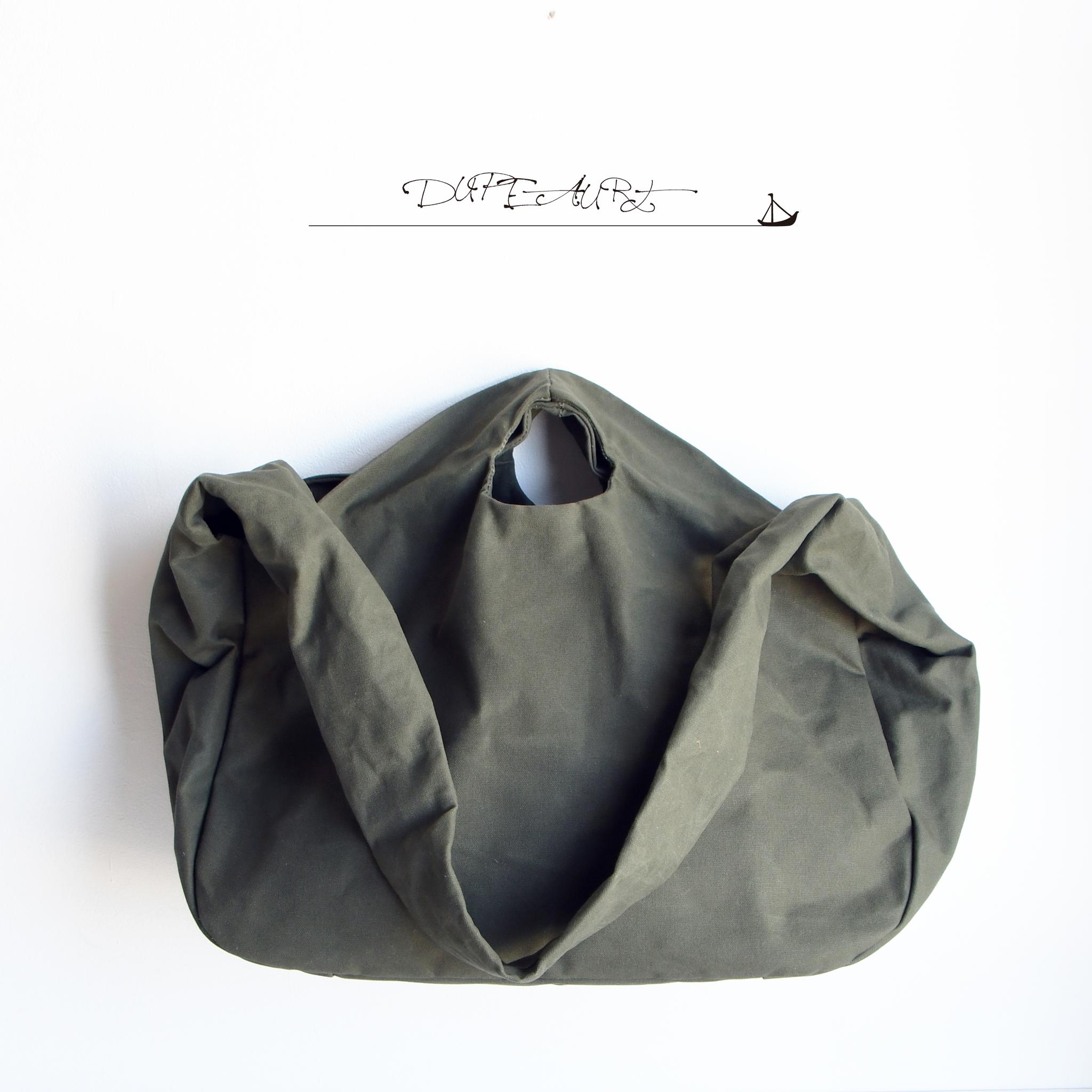 DUPEAURT/デュポー/手持ちも出来る3wayショルダーバッグ/パラフィン防水綿帆布/大容量/ミリタリー | 8枚目