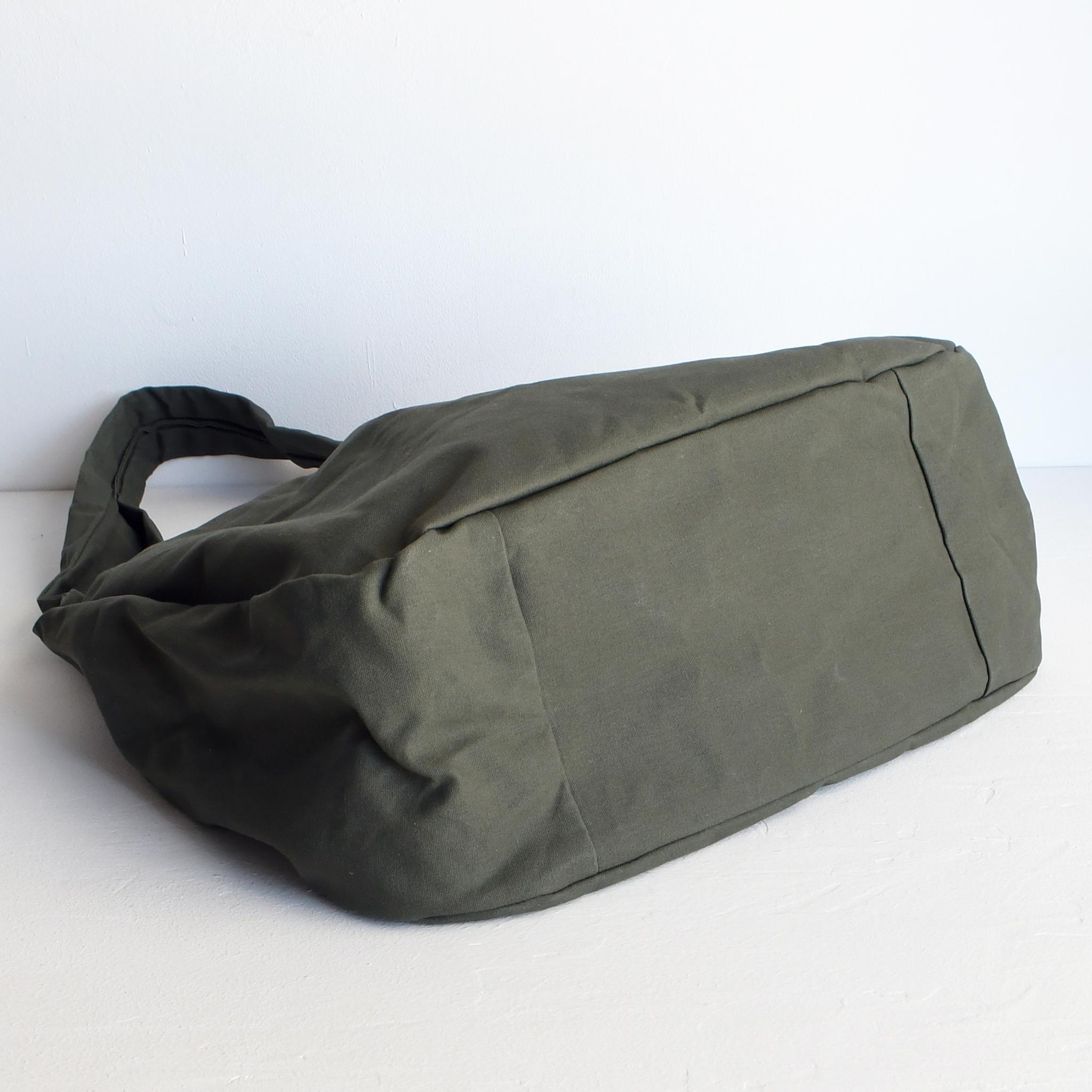 DUPEAURT/デュポー/手持ちも出来る3wayショルダーバッグ/パラフィン防水綿帆布/大容量/ミリタリー | 11枚目