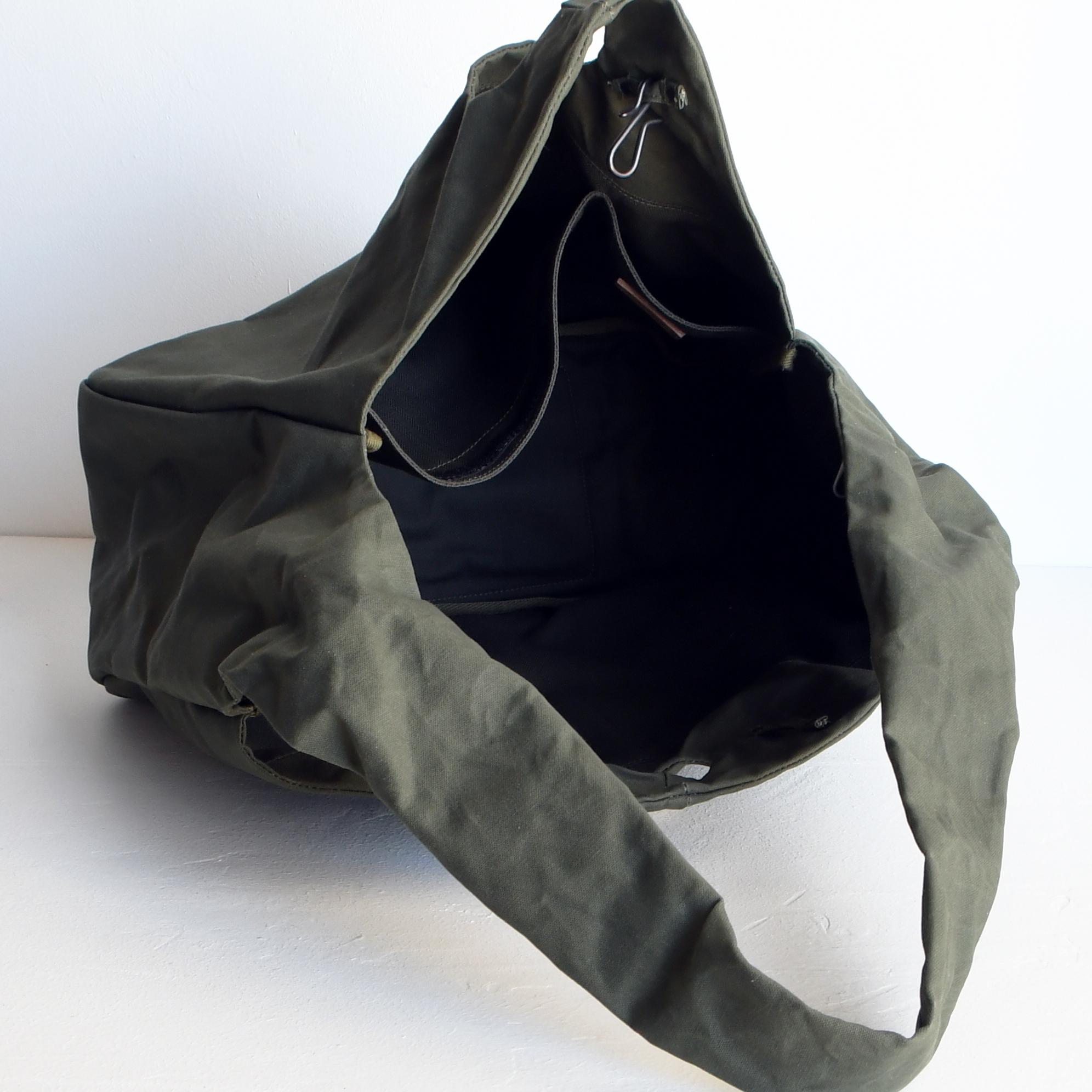 DUPEAURT/デュポー/手持ちも出来る3wayショルダーバッグ/パラフィン防水綿帆布/大容量/ミリタリー | 12枚目