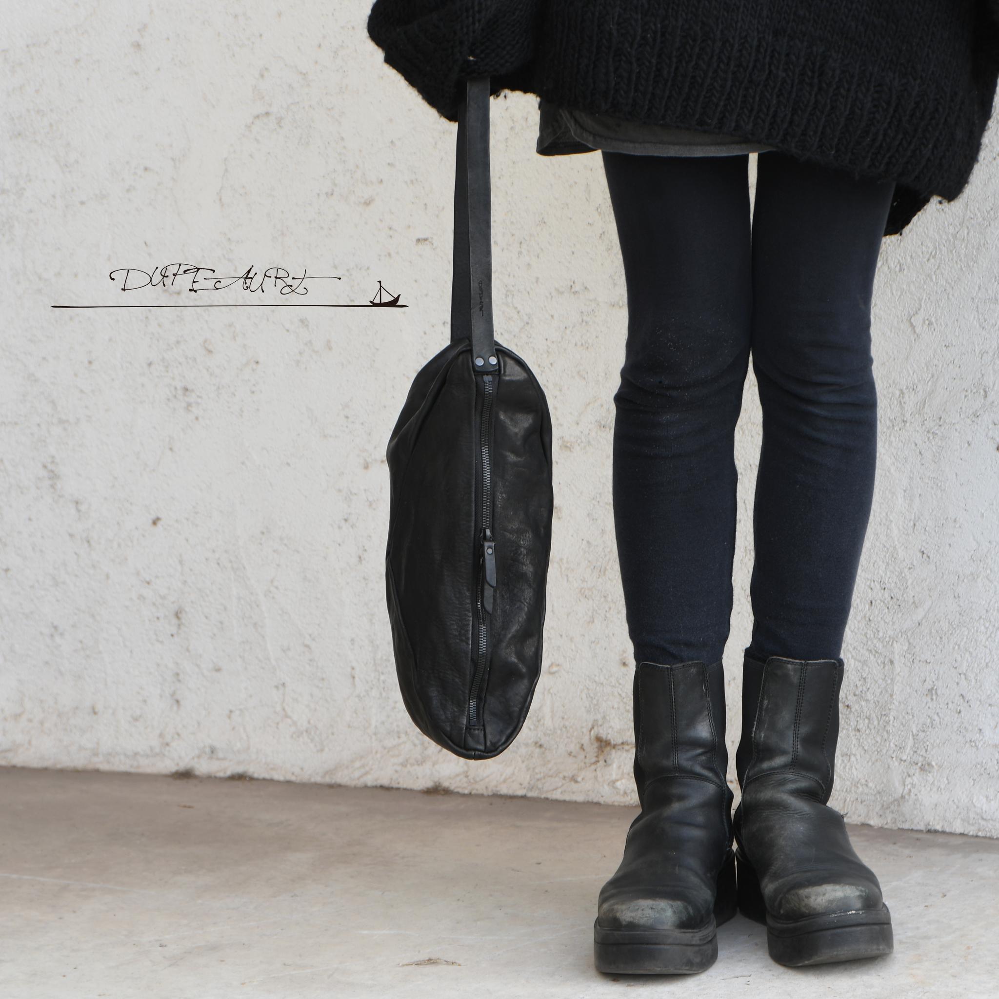 DUPEAURT/デュポー/縦型スクエアボストン/本ヌメ牛革/製品染め/ブラック | 4枚目