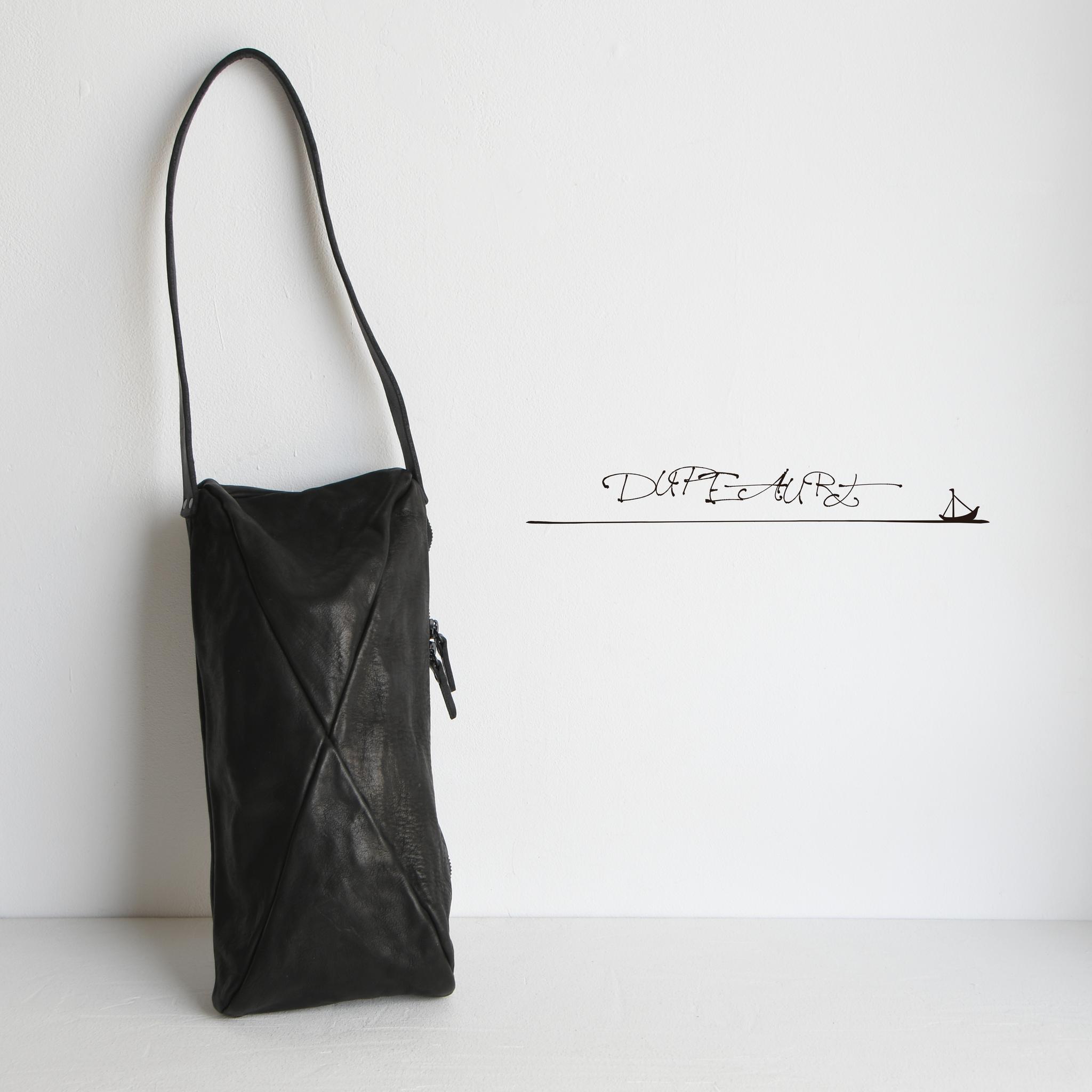 DUPEAURT/デュポー/縦型スクエアボストン/本ヌメ牛革/製品染め/ブラック | 5枚目