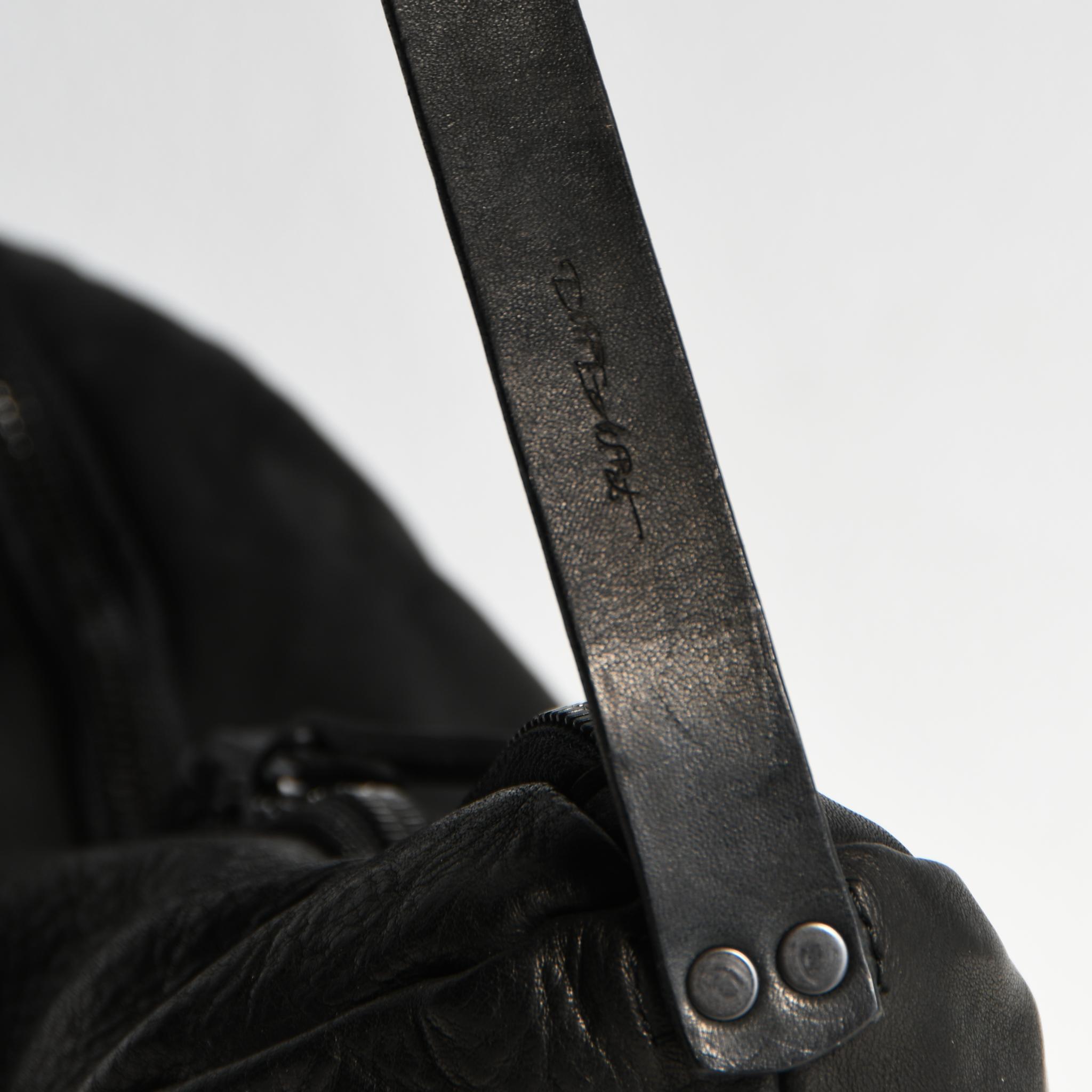 DUPEAURT/デュポー/横長スクエアボストン型ワンショルダーバッグ/本ヌメ牛革/製品染め/ブラック | 10枚目