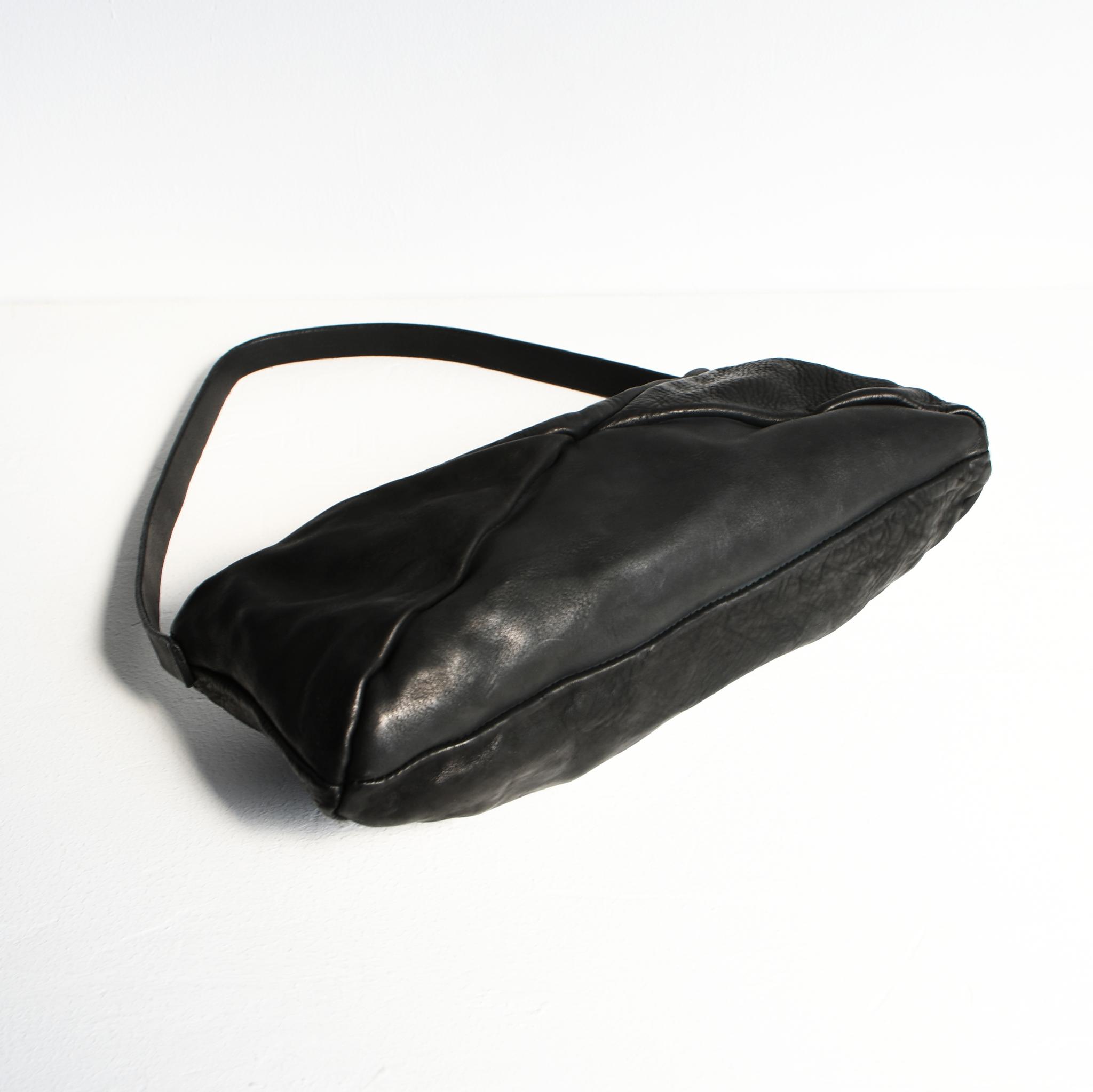 DUPEAURT/デュポー/横長スクエアボストン型ワンショルダーバッグ/本ヌメ牛革/製品染め/ブラック | 12枚目