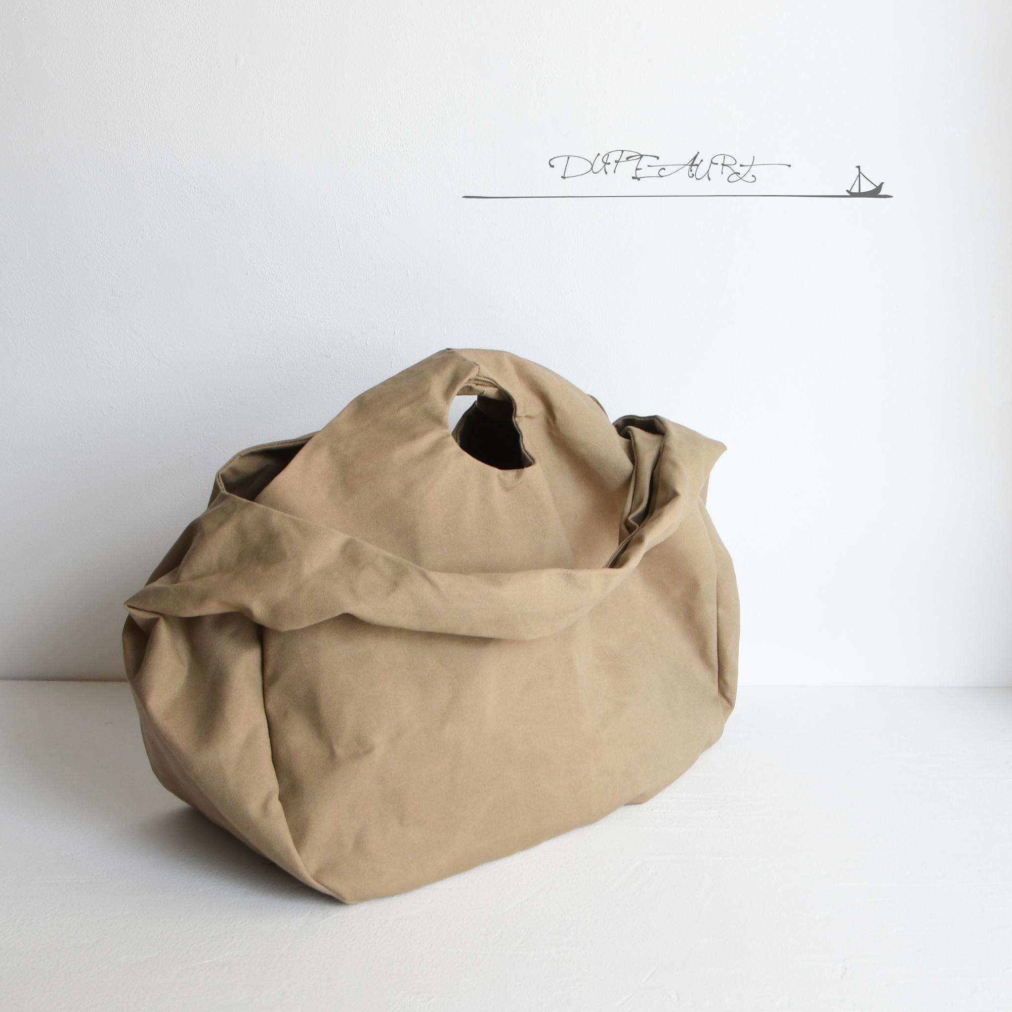 DUPEAURT/デュポー/手持ちも出来る2wayワンショルダーバッグ/パラフィン防水綿帆布/大容量/カーキベージュ | 5枚目