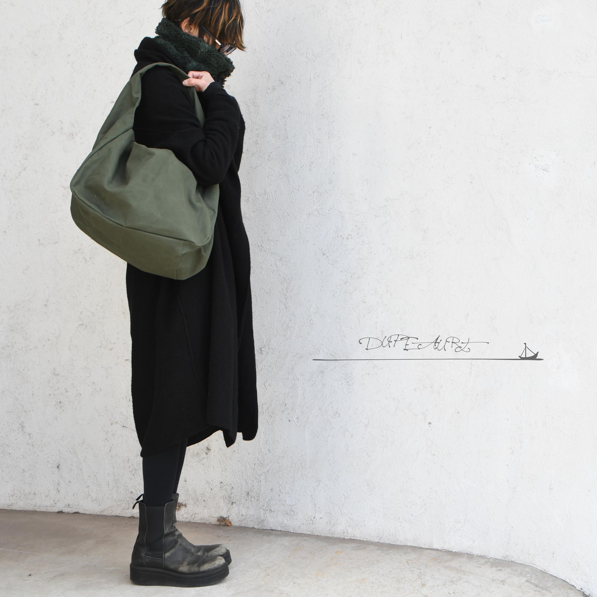 DUPEAURT/デュポー/手持ちも出来る2wayワンショルダーバッグ/パラフィン防水綿帆布/大容量/ミリタリー | 2枚目