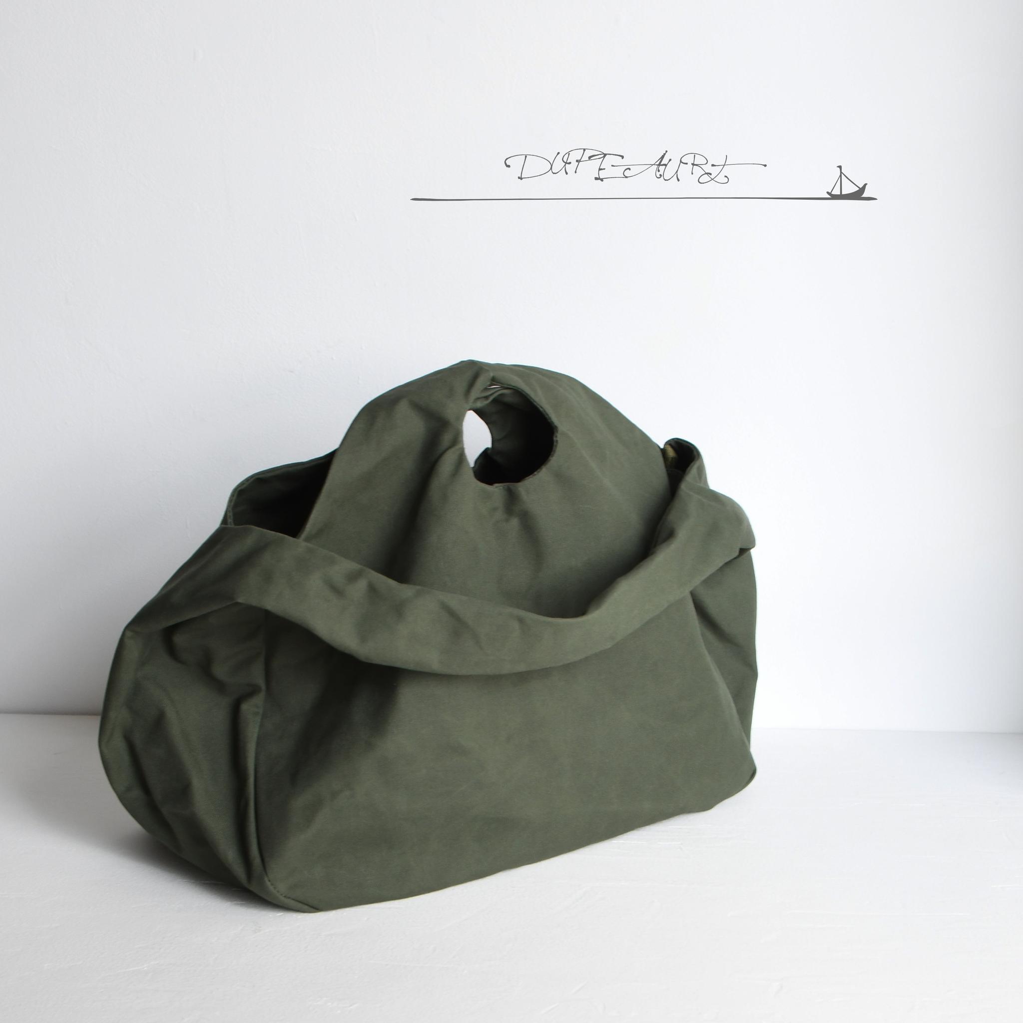 DUPEAURT/デュポー/手持ちも出来る2wayワンショルダーバッグ/パラフィン防水綿帆布/大容量/ミリタリー | 5枚目