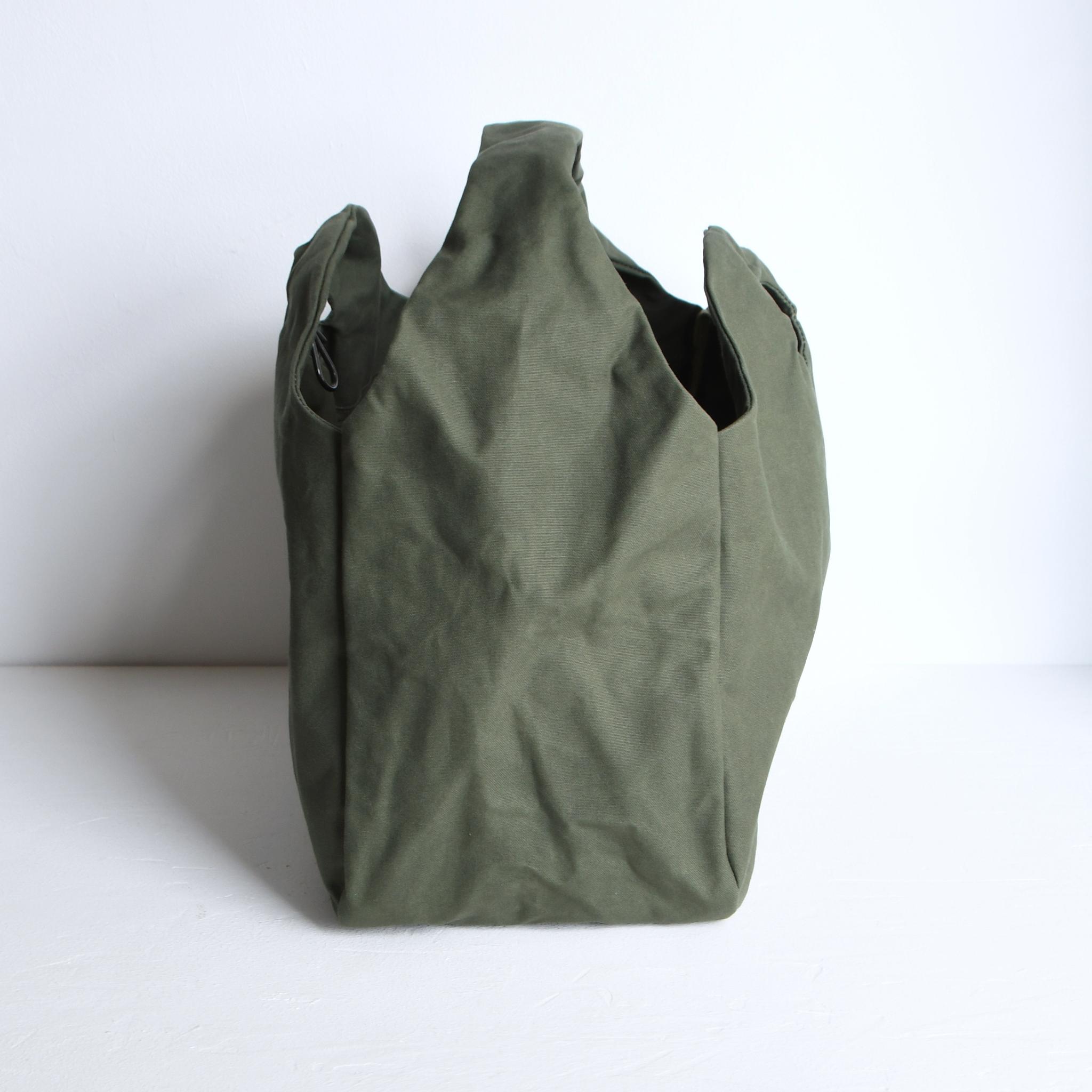 DUPEAURT/デュポー/手持ちも出来る2wayワンショルダーバッグ/パラフィン防水綿帆布/大容量/ミリタリー | 8枚目