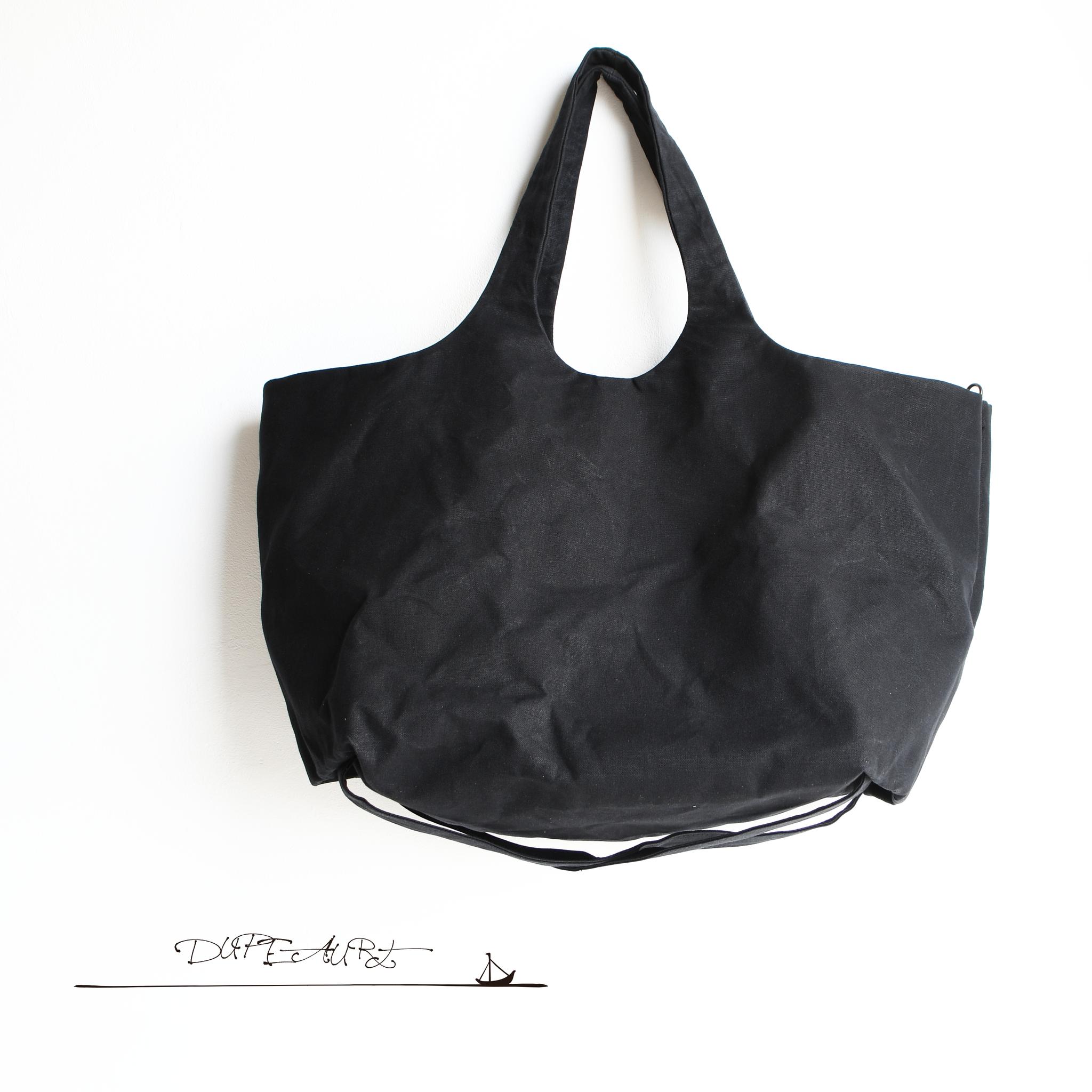 DUPEAURT/デュポー/ハンドルと底と側面のすべてが一枚の布で出来たトートバッグ/底補強ベルト付き/大容量/ブラック | 6枚目