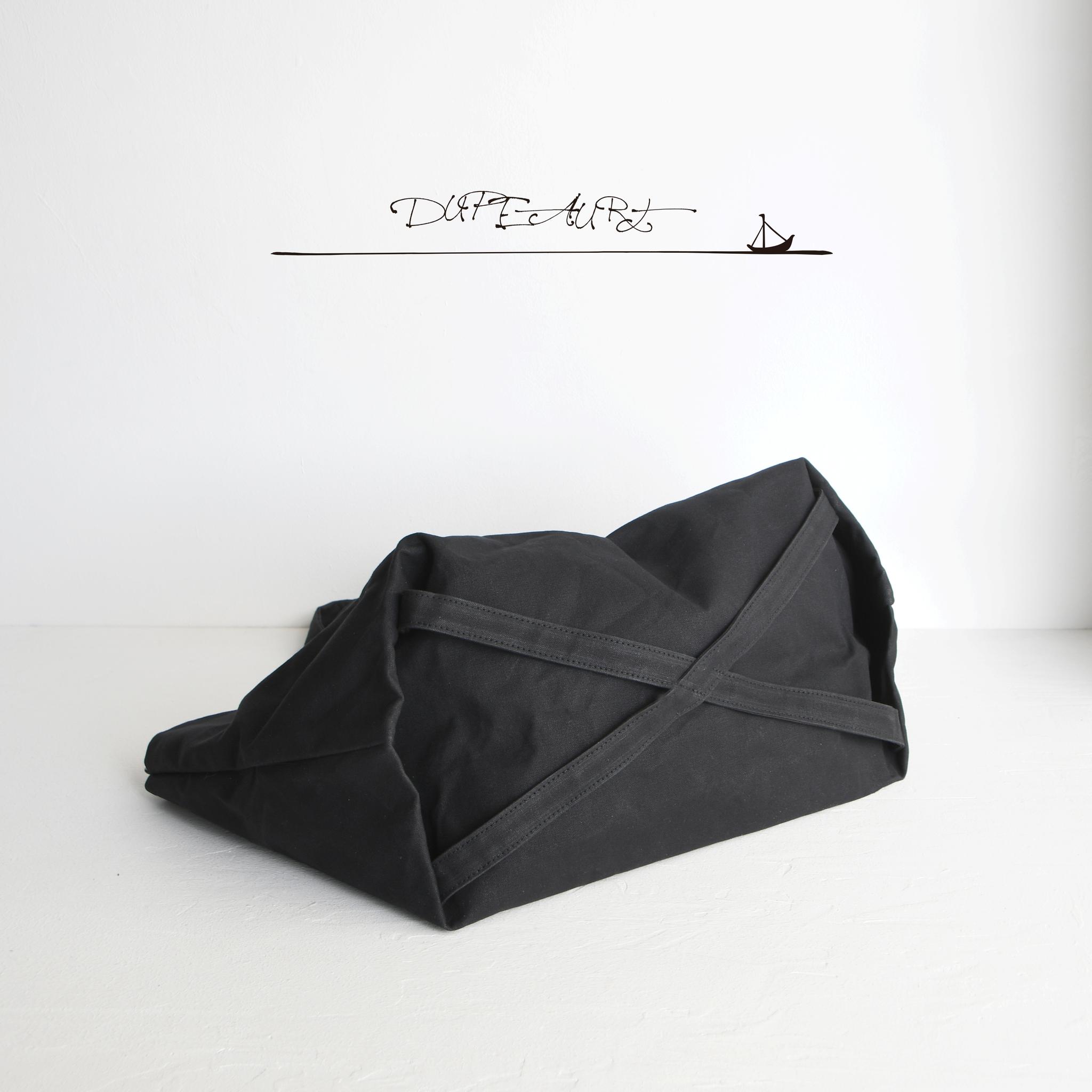 DUPEAURT/デュポー/ハンドルと底と側面のすべてが一枚の布で出来たトートバッグ/底補強ベルト付き/大容量/ブラック | 9枚目