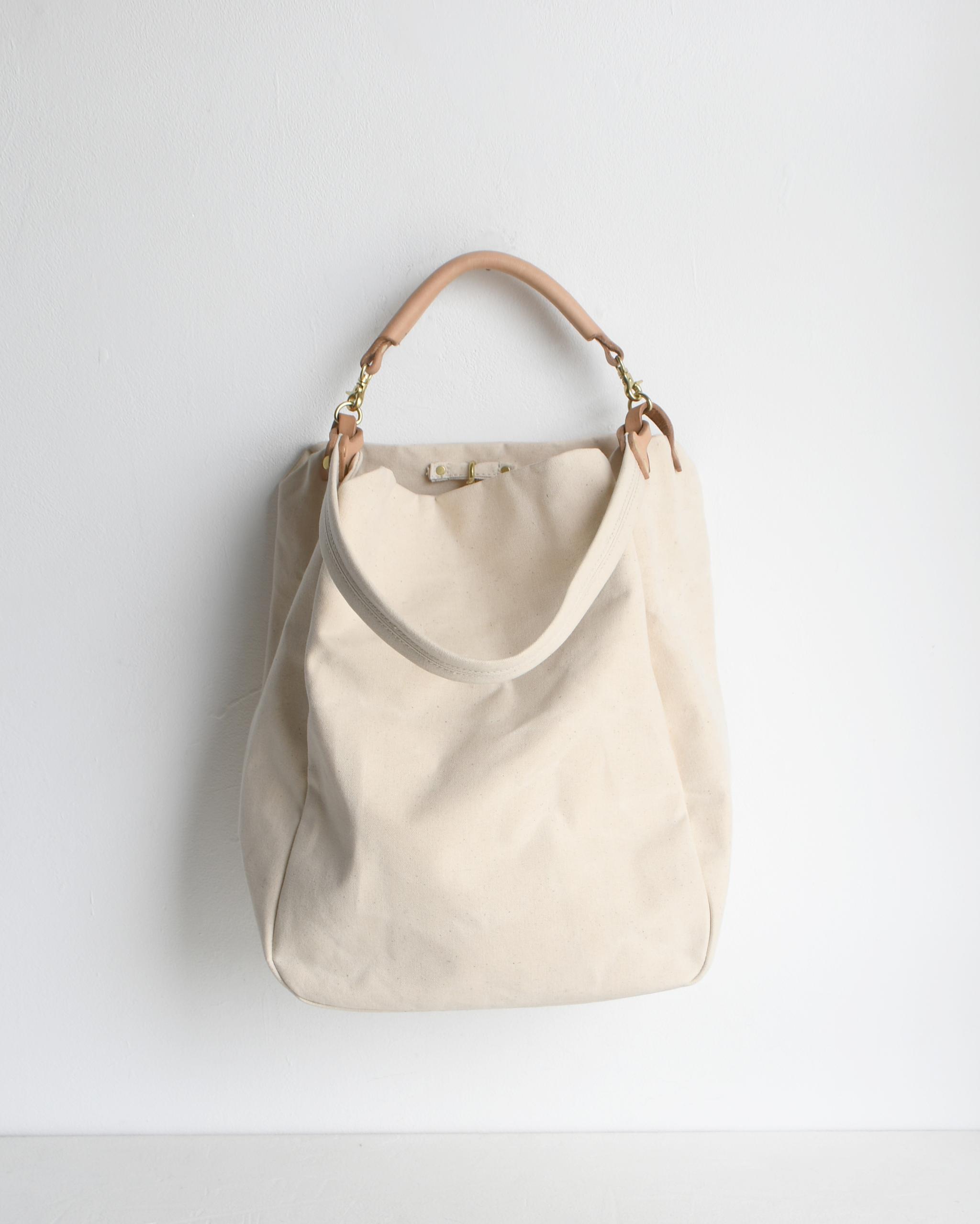 DUPEAURT/デュポー/本ヌメ革ハンドル2wayワンショルダーバッグ/防水帆布/A4/ユニセックス/キナリ | 7枚目