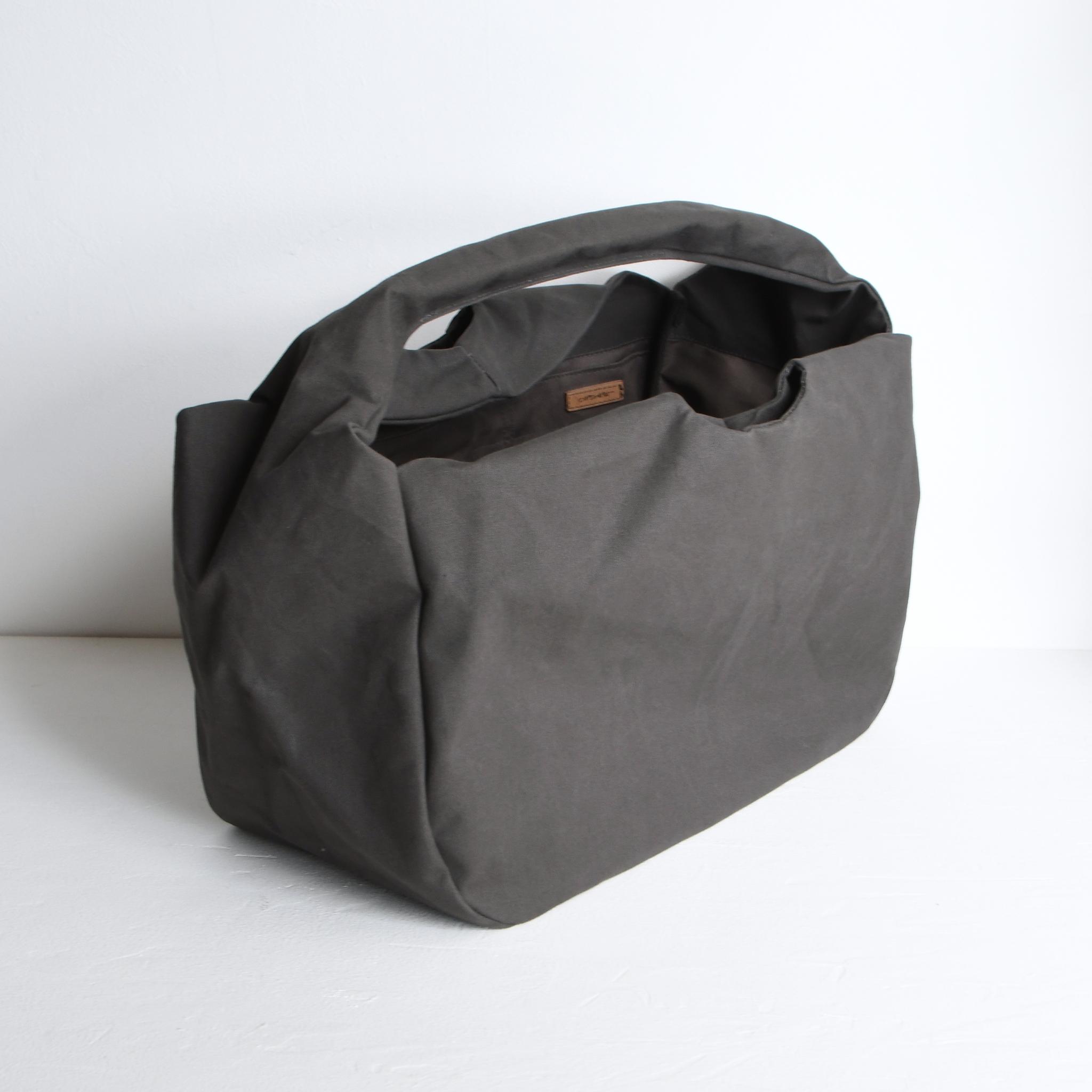 DUPEAURT/デュポー/手持ちも出来る2wayワンショルダーバッグ/パラフィン防水綿帆布/大容量/ダークグレー | 9枚目