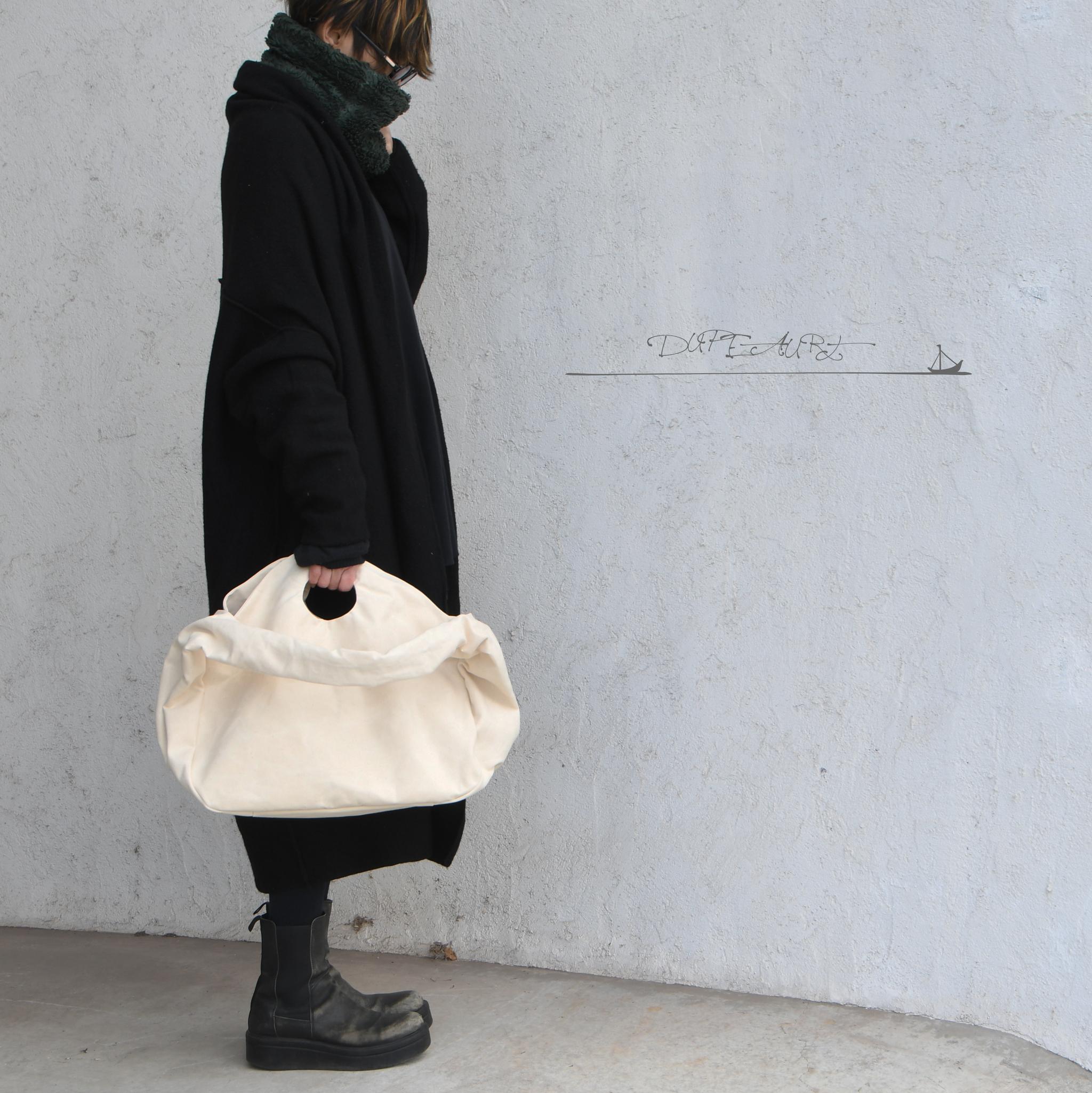 DUPEAURT/デュポー/手持ちも出来る2wayワンショルダーバッグ/パラフィン防水綿帆布/大容量/キナリ | 2枚目