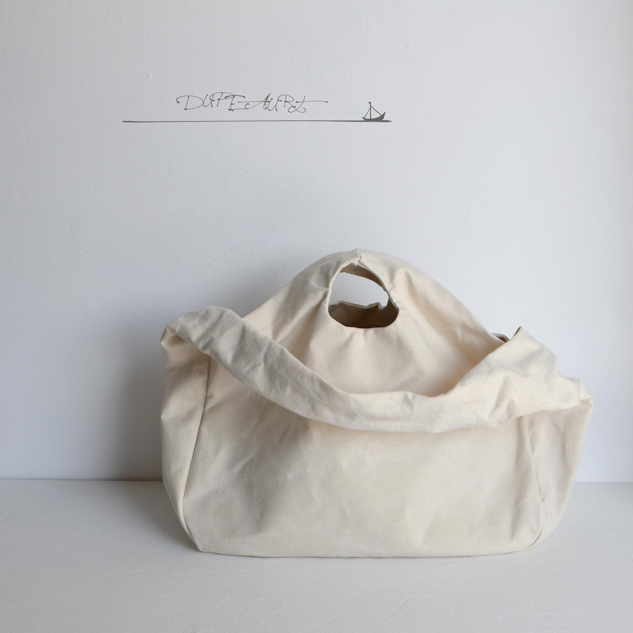 DUPEAURT/デュポー/手持ちも出来る2wayワンショルダーバッグ/パラフィン防水綿帆布/大容量/キナリ | 6枚目