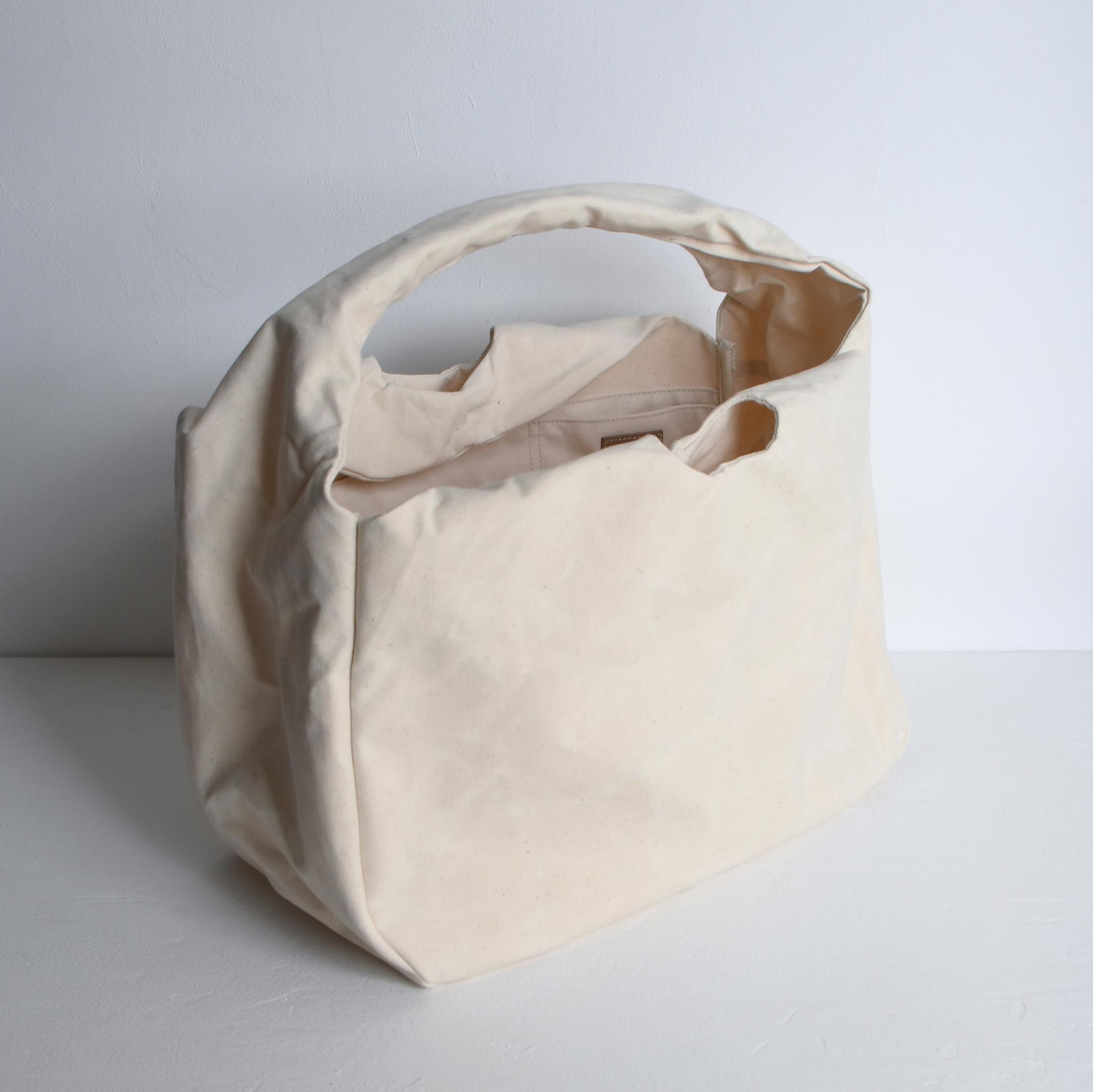 DUPEAURT/デュポー/手持ちも出来る2wayワンショルダーバッグ/パラフィン防水綿帆布/大容量/キナリ | 8枚目