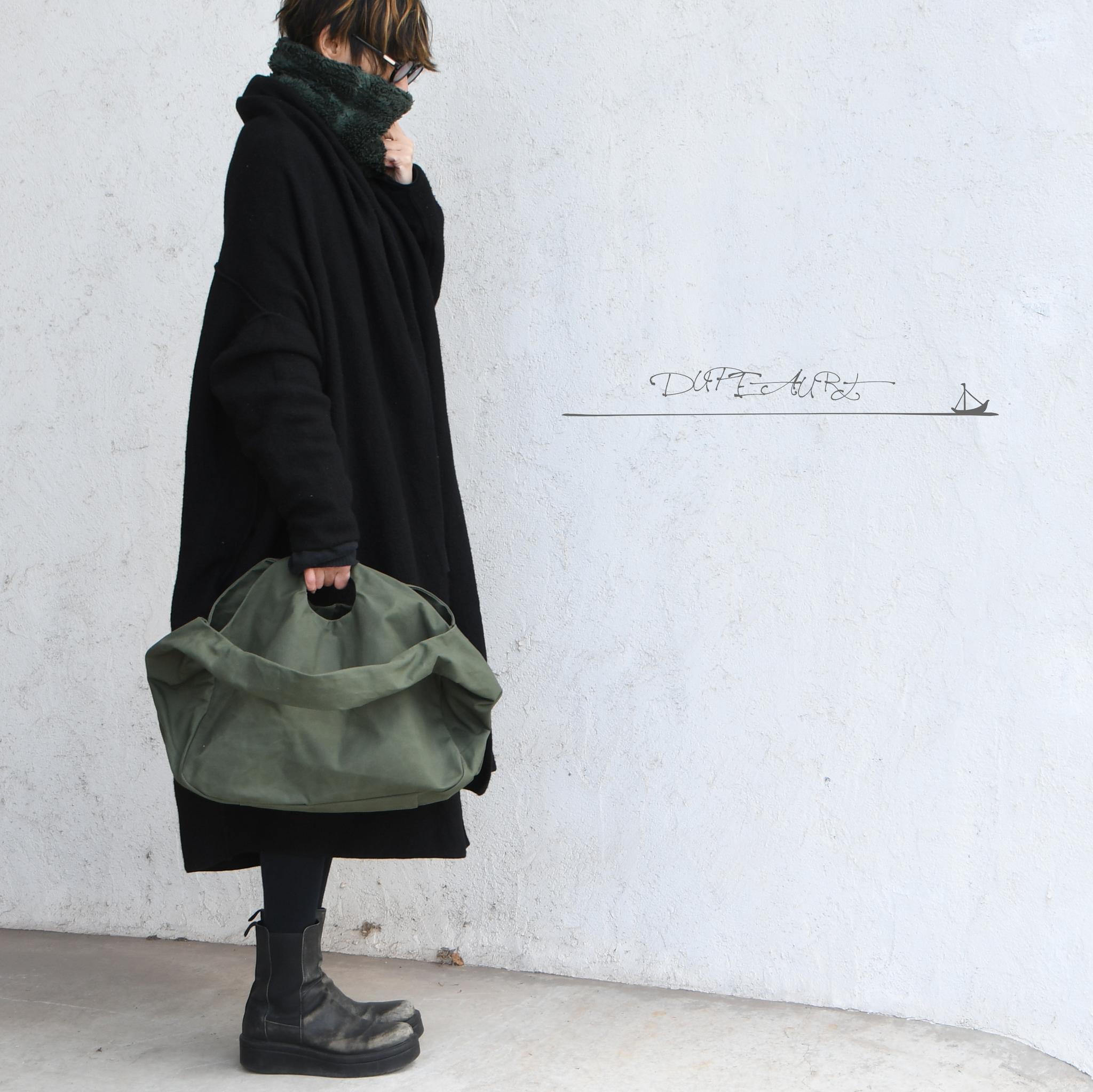 DUPEAURT/デュポー/手持ちも出来る2wayワンショルダーバッグ/パラフィン防水綿帆布/大容量/ミリタリー